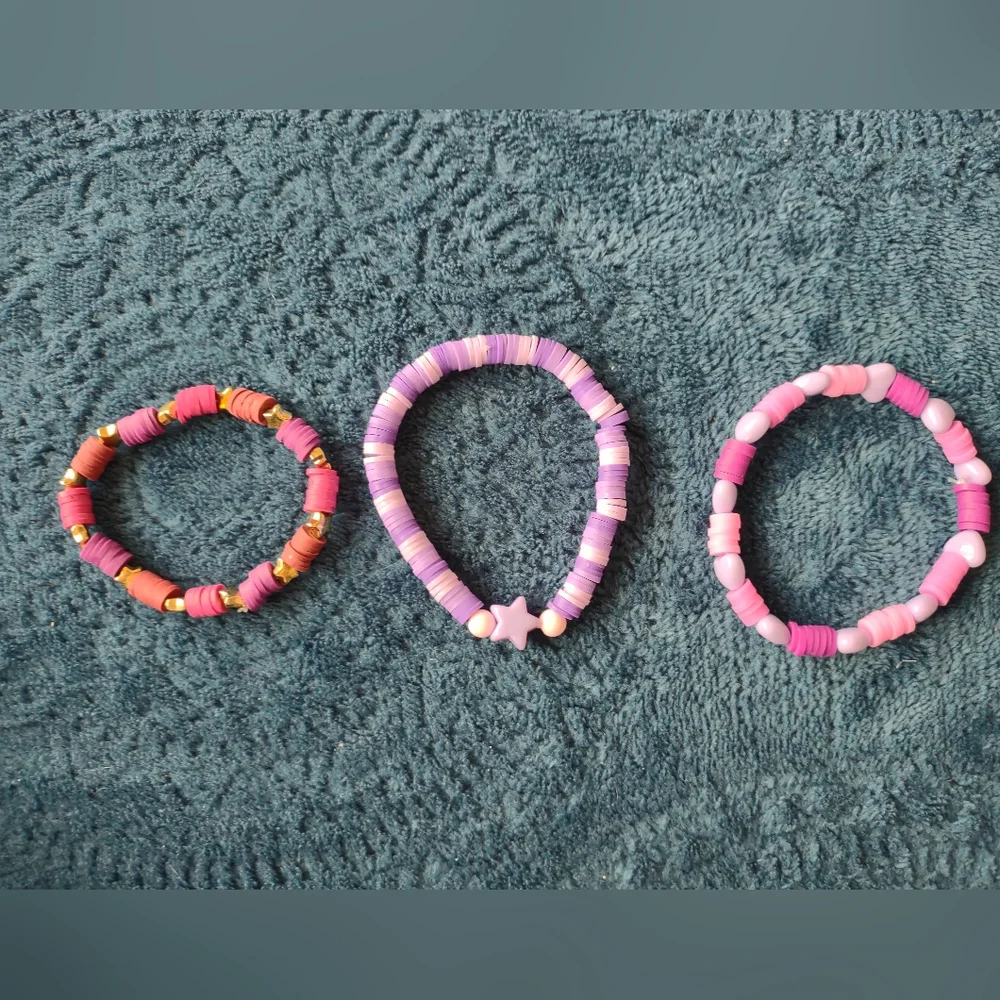 Colorful Kids Beaded Bracelets Set